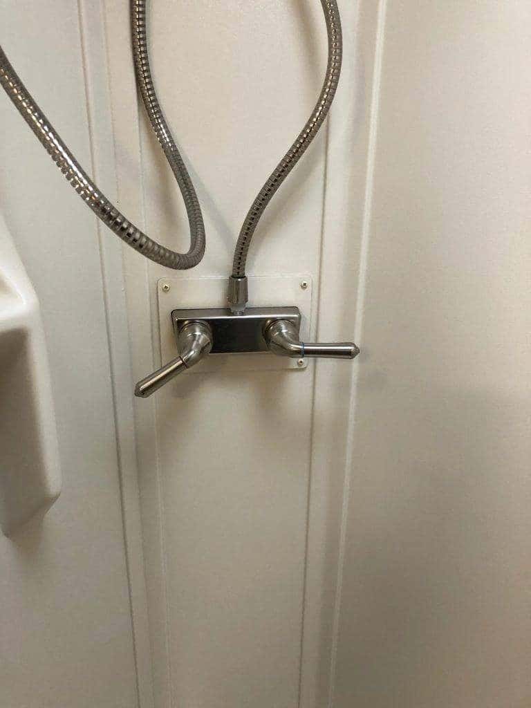 Clean a RV Shower by keeping your Handles and Hardware clean too
